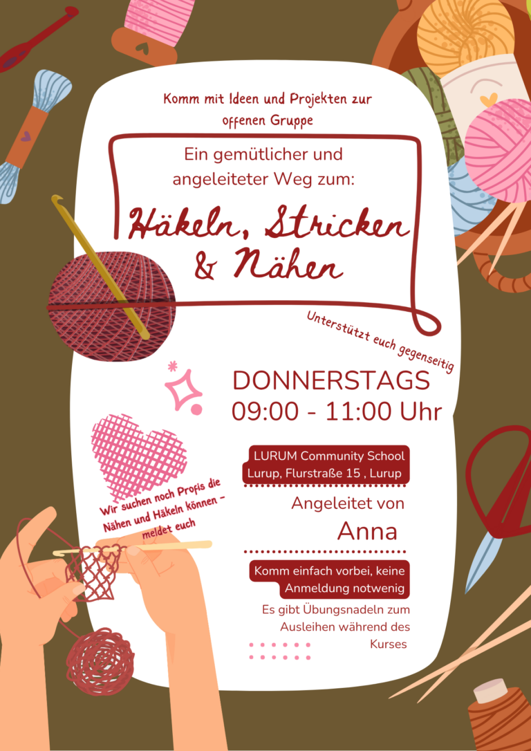 Stricken, Häkeln, Nähen am Vormittag – knit, crochet, sew in the morning