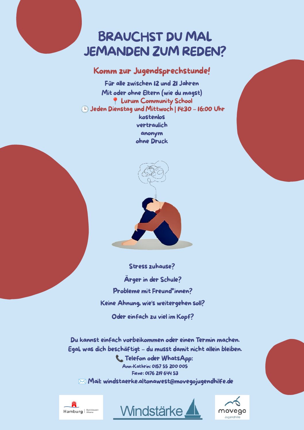 Jugendsprechstunde: BRAUCHST DU MAL JEMANDEN ZUM REDEN?