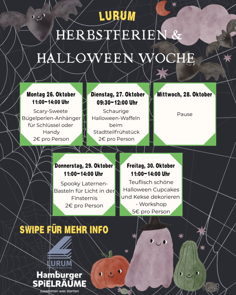26.-30. Oktober im Lurum: Halloween-Ferienwoche für Klein und Groß